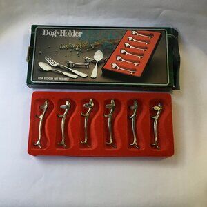 Dachshund  Dog Spoon Fork Knife Holder Rest Chop Sticks Rest Holder Art Deco